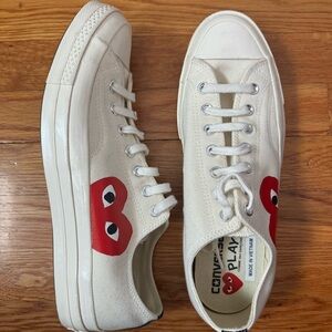 Comme de garçon x Converse Chuck Taylor Canvas Low-Top Sneakers in beige